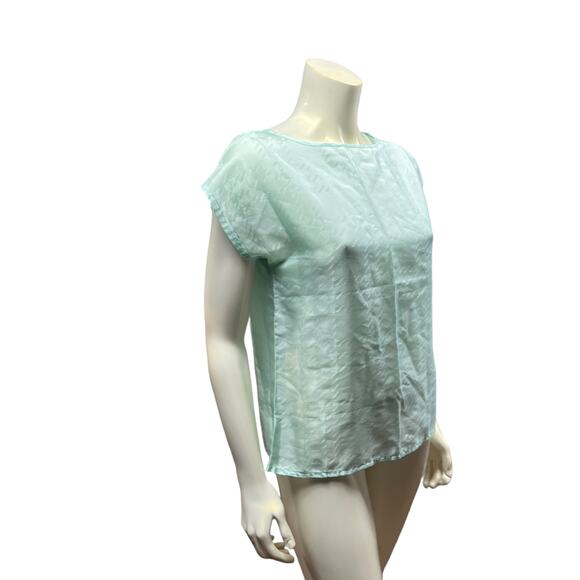 Aansworth 90s Aqua Blue Top – Office Casual, Good Condition - Picture 12 of 16